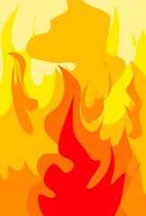 background of a burning fire