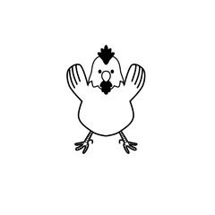 simple chicken icon image