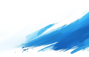 Abstract blue and white paint strokes background. 