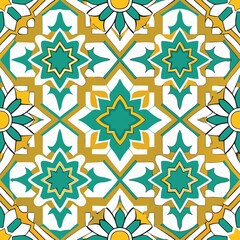 islamic pattern background on white background