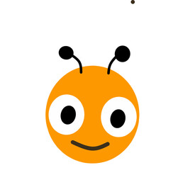 yellow bee animal vector icon
