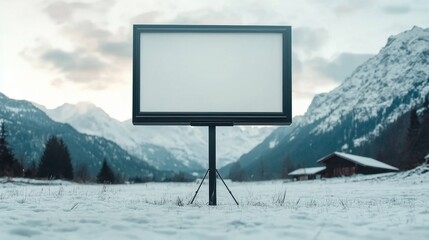 Fototapeta premium Create stunning visuals with a cinematic mockup of a professional canvas displaying high-quality imagery in a captivating outdoor setting