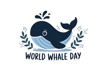 Naklejka premium Celebrate World Whale Day with adorable illustrations for all ages
