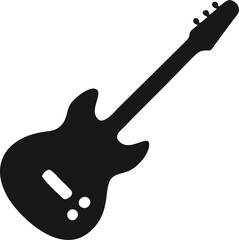 electric guitar icon vector solid logo