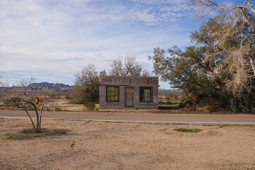 Old abandoned house in the desert