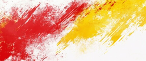 Abstract red and yellow brush stroke background with white space for text, minimalist vector design with grainy texture, ideal for product life cycle concept.