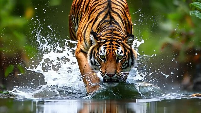 Majestic Tiger in Motion