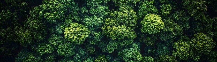 Aerial View of a Lush Green Forest Canopy