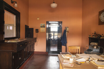 Kelso depot ticket office, historic old train depot at Mojave National Preserve, California