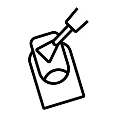 nail Line Icon