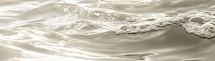 Obraz premium Rippling Water with Bubbles and Light Reflections