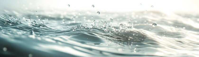 Water Droplets Falling and Splashing on a Rippling Surface