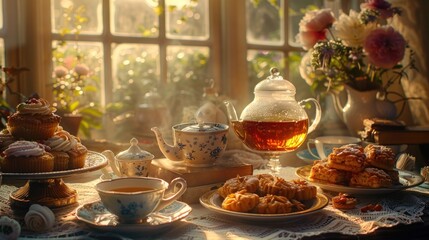 Fototapeta premium Afternoon Tea Time