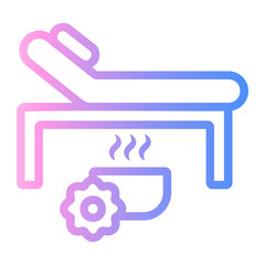 sauna Line Gradient Icon