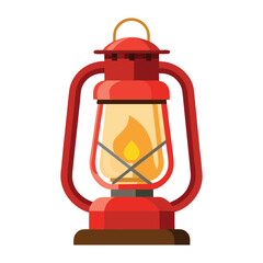 kerosene lamp on white background