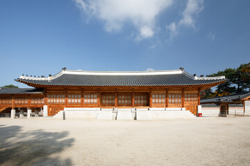 Traditional Architecture in Gyeongbokgung Palace. Seoul, Korea
