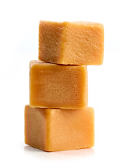 stack of caramel candies