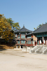 Traditional Architecture in Gyeongbokgung Palace. Seoul, Korea