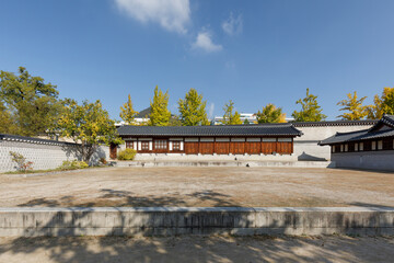 Traditional Architecture in Gyeongbokgung Palace. Seoul, Korea