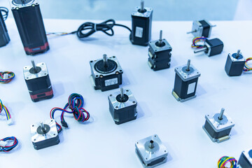 collection of Stepper motors for precise movement