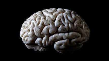 Close-up of human brain withintricate neural pathways,symbolizing cognitive biases andcomplex thought processes, idealfor educational or scientificpresentations.