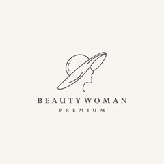 Beautiful woman logo for salon or beauty logo design template