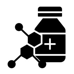 Bottle Hormones Solid Icon