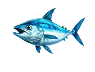 Obraz premium Bluefin Tuna Fish Illustration on transparent background