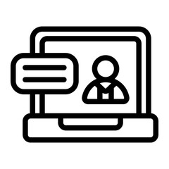 Company Hiring Line Icon