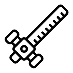 Compass Ruler Line Icon