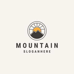 mountain logo design vector template.