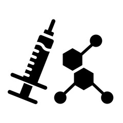 Injection Hormones Solid Icon