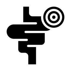 Intestines Solid Icon