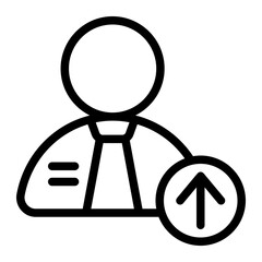 Job Promotion Line Icon