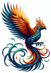Fototapeta premium TRIBAL TATOO トライバル タトゥ 鳳凰 Phoenix