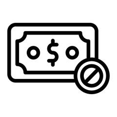 Money Empty Line Icon