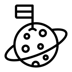 Moon Research Line Icon