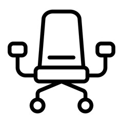 Office Chair Line Icon