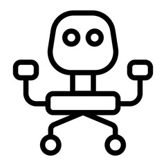 Office Chair Line Icon