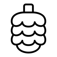 Pinecone Line Icon