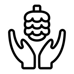 Pinecone Line Icon