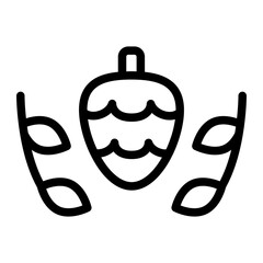 Pinecone Line Icon