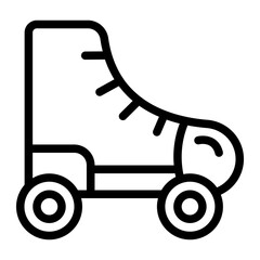 Roller Skates Line Icon