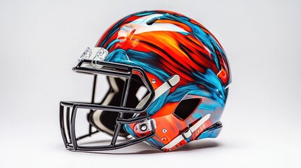 Fototapeta premium Vibrant American Football Helmet Design