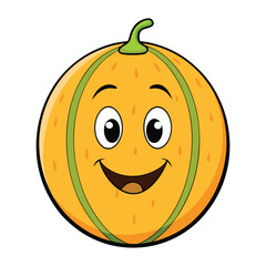 melon on white background