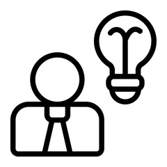 Student Idea Line Icon