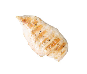 Delicious grilled chicken breast isolated on white