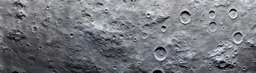 Close-up of a Cratered Lunar Surface