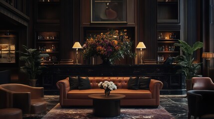 Luxury Hotel Lobby Interior