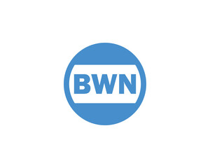 BWN logo design vector template. BWN